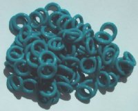 100 10mm Dark Turquoise Rubber Rings